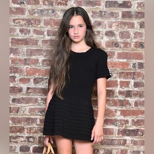 Katie J NYC Black Knit Casual Dress